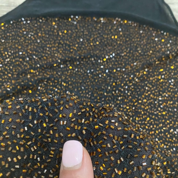 Vintage 90s beaded mesh fitted glam tank top 🍪🍪 - Picture 2 of 14